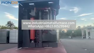 Four de fusion d'aluminium de 1 500 kg avec puissance KGPS et couvercle hydraulique – Vidéo d'expédition