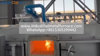 Four à réverbère en aluminium basculant au gaz de 1 tonne | Pour la production de lingots d'aluminium et de barres rondes