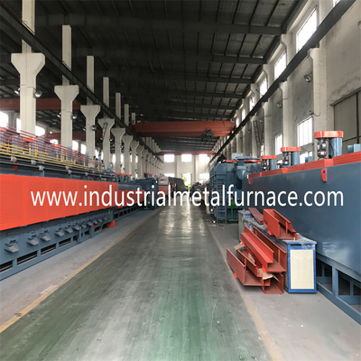 qualité  960kw Natural Gas Chain Type Mesh Belt Furnace 55Cr3 1500 X 14000 X 200mm Usine