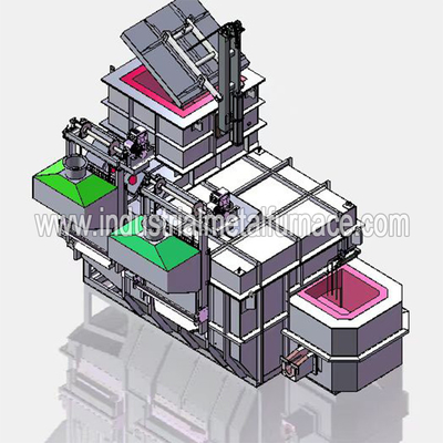 acheter four de fonte en aluminium industriel à gaz continu de 2500 kg/h heures, four de fonte en aluminium de chute online manufacture