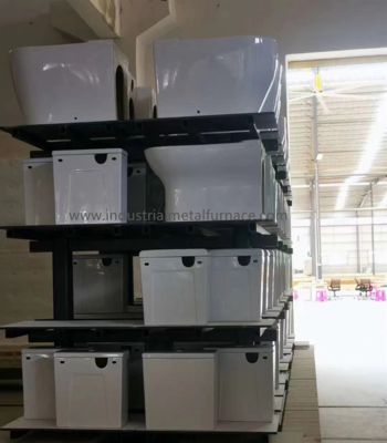 acheter Natural Gas Bogie Hearth Furnace for Ceramic Product Heat Treatment with 1300℃ and 4000 × 2000 × 2000 mm Chamber online manufacture