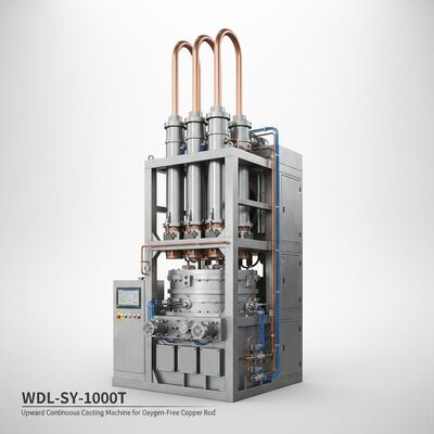 acheter Machine de coulée continue ascendante pour barre de cuivre sans oxygène de diamètre φ8 – 16 mm, capacité annuelle de 1000 tonnes et précision de suivi du niveau de liquide de ±2 mm fabrication en ligne