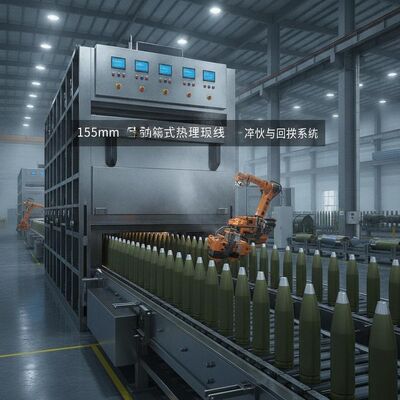 acheter Ligne de production de traitement thermique de type boîte entièrement automatique avec une température nominale de 950 °C et une capacité de charge de 64 cartouches fabrication en ligne