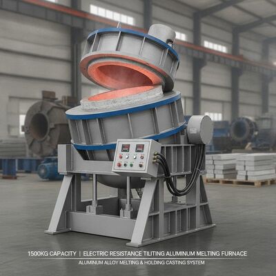 acheter Furnace de fusion en aluminium à résistance électrique de 1500 kg avec inclinaison hydraulique et contrôle de température intelligent PID fabrication en ligne