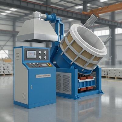 acheter Four de fusion à induction à moyenne fréquence d'une capacité de 0,5 tonne pour la fusion rapide d'alliages d'aluminium avec système de basculement hydraulique fabrication en ligne