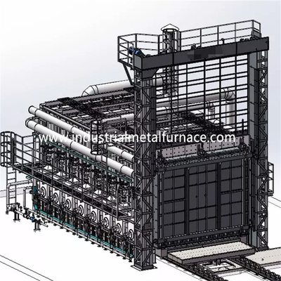 Four à sole inférieur de charriot de voiture à gaz 4500×1500×1200mm 1150℃