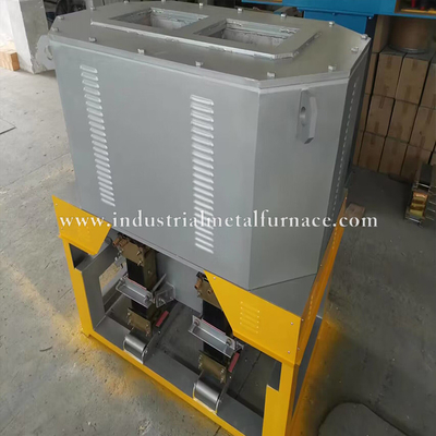 Four de fonte de cuivre d'induction de deux chambres industriel pour le bâti 380V de gravité