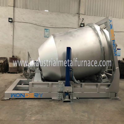 Four de fonte 5000KG en aluminium industriel rotatoire à gaz pour la fabrication de lingot
