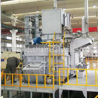 four de fonte en aluminium industriel à gaz de 250kg/H Cntinuous, four de fonte en aluminium de chute
