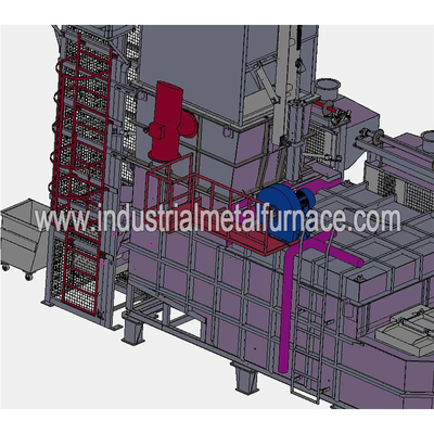 four de fonte en aluminium industriel à gaz de 250kg/H Cntinuous, four de fonte en aluminium de chute