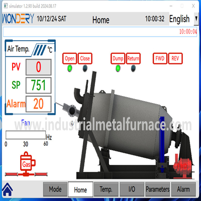 Chauffage automatique PLC en aluminium / Chauffage au gaz 10-12M par minute Vitesse de rotation