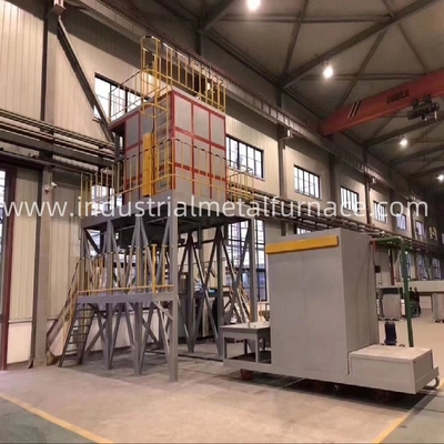 1400×1400×1100 mm Goutte au fond rapide à 650 degrés Celsius Aluminium T6 Traitement thermique Fourneau d'éteinte Solution