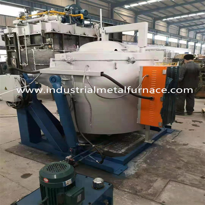850 degrés de creuset de fonte de résistance électrique industrielle en aluminium de inclinaison hydraulique de four