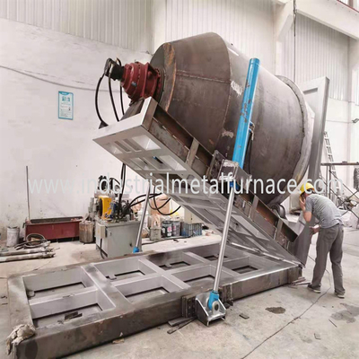 Four de fonte 5000KG en aluminium industriel rotatoire à gaz pour la fabrication de lingot